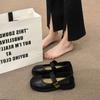 Mary Jane Shoes Women's Spring and Summer 2025 New British Style Small Leather Shoes Flat-soled Beanie Shoes Niche French Single Shoes