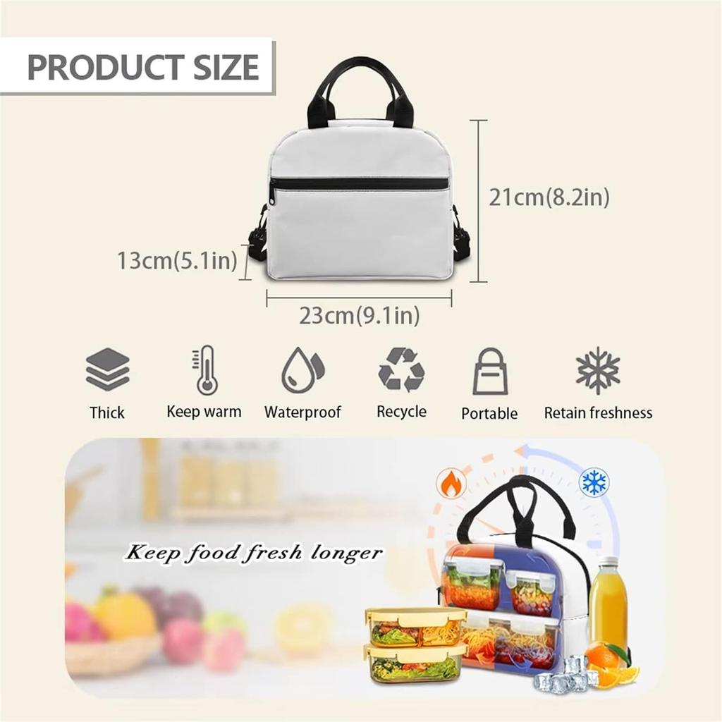 Kawaii Erdbeer-Katze Lunchtasche für Mädchen Kinder 8-10 10-12 Isoliert Lunchbox Tragbar Kühlbox Lunchbag Tragetasche Handtasche Mahlzeitenvorbereitung Organizer Arbeit Schule