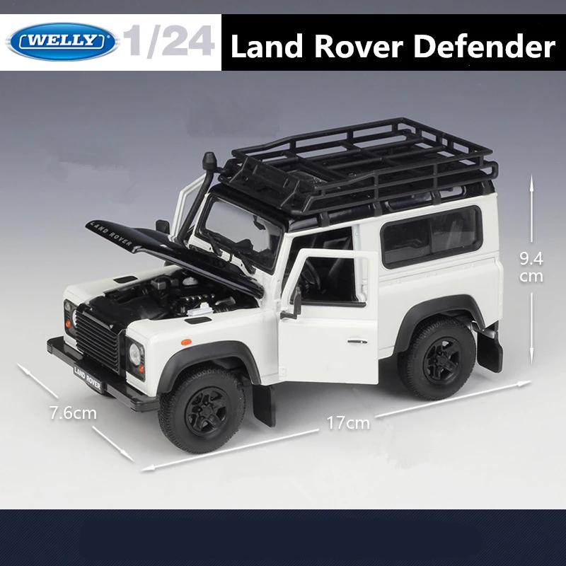 Welly 1/24 Land Rover Defender Alloy Car Model Diecast Metal Off-Road Vehicle Car Model Simulation Collection Childrens Toy Gift