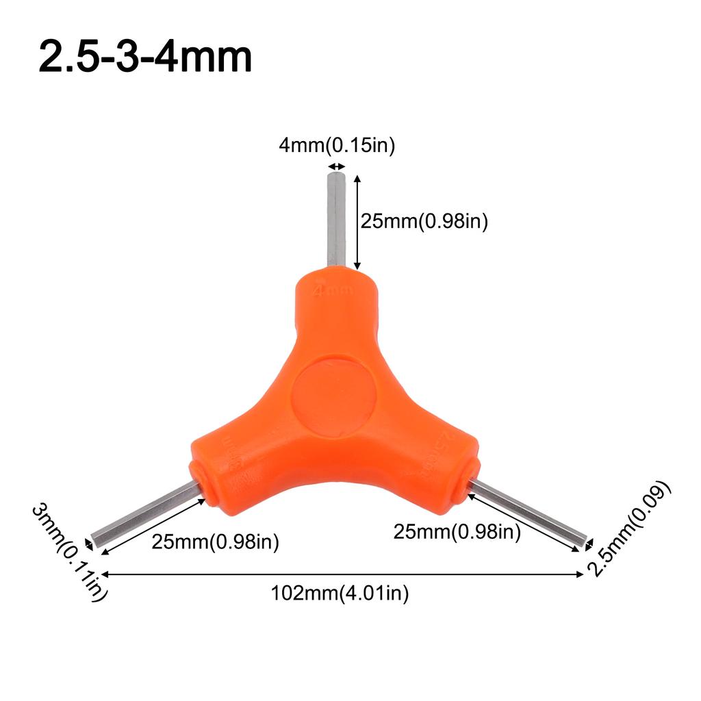 Achieve Precise Adjustments with the 3 In 1 Trigeminal Hex Key Hexagon Wrench Hand Tools, Slip resistant and Wear resistant