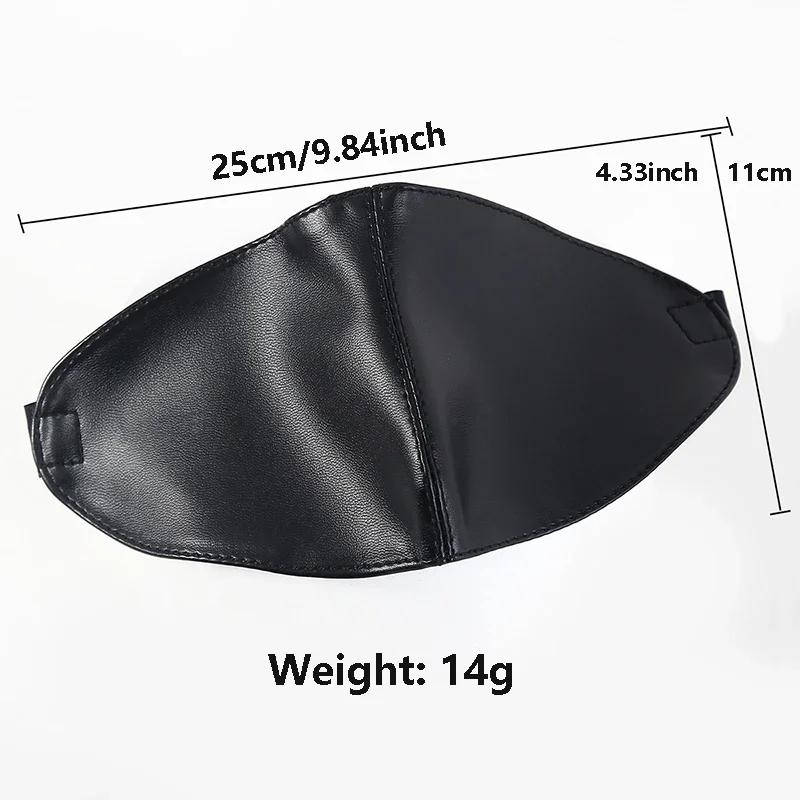 Black PU Leather Sex Eye Mask Cover Nose Large Area Sex Mask  Accessoire  Bondage Restraints Sex Toys for Women Couples