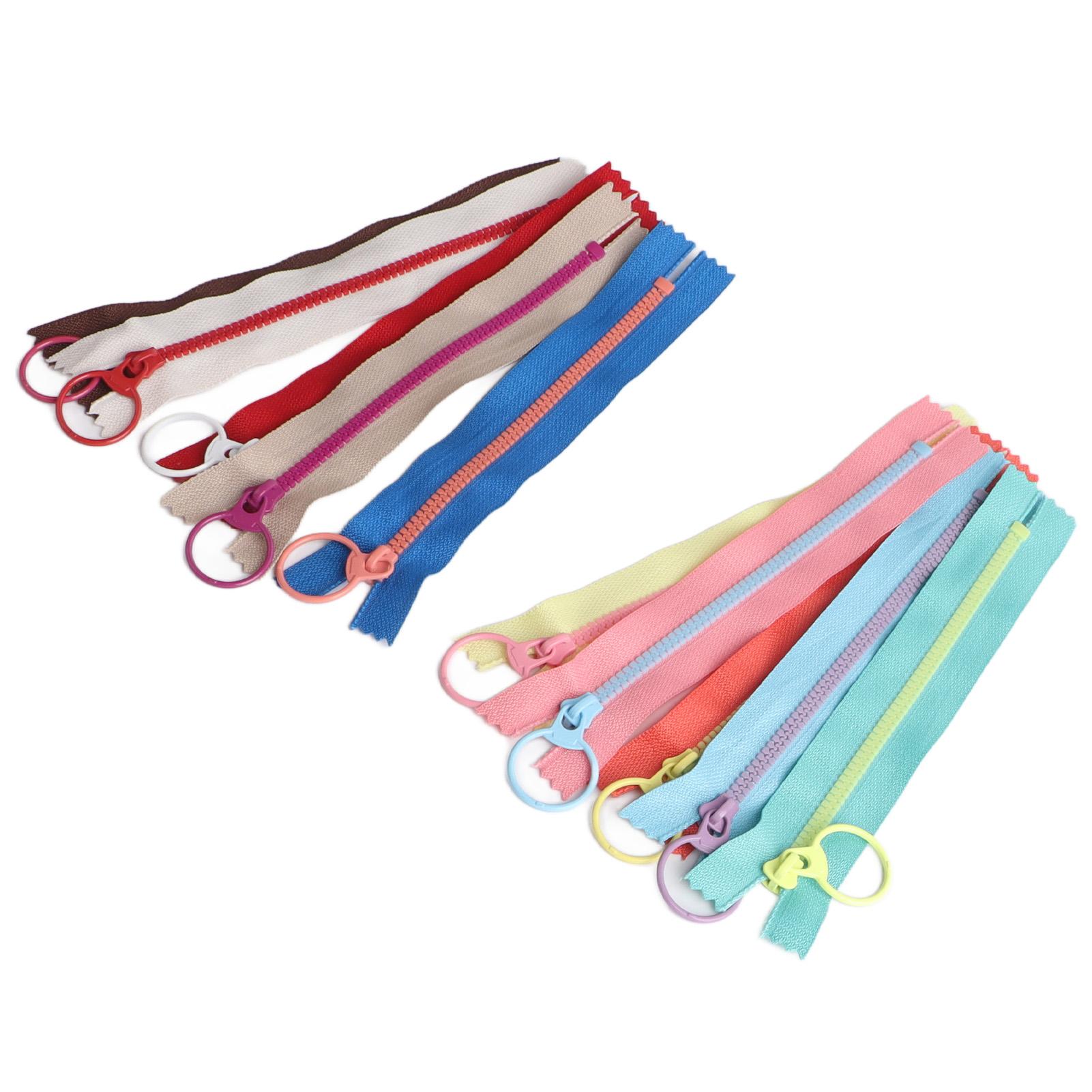 

10 шт. Разноцветные молнии длиной 5,9 дюйма, контрастного цвета, прочные, из смолы и ткани, швейные молнии для рукоделия