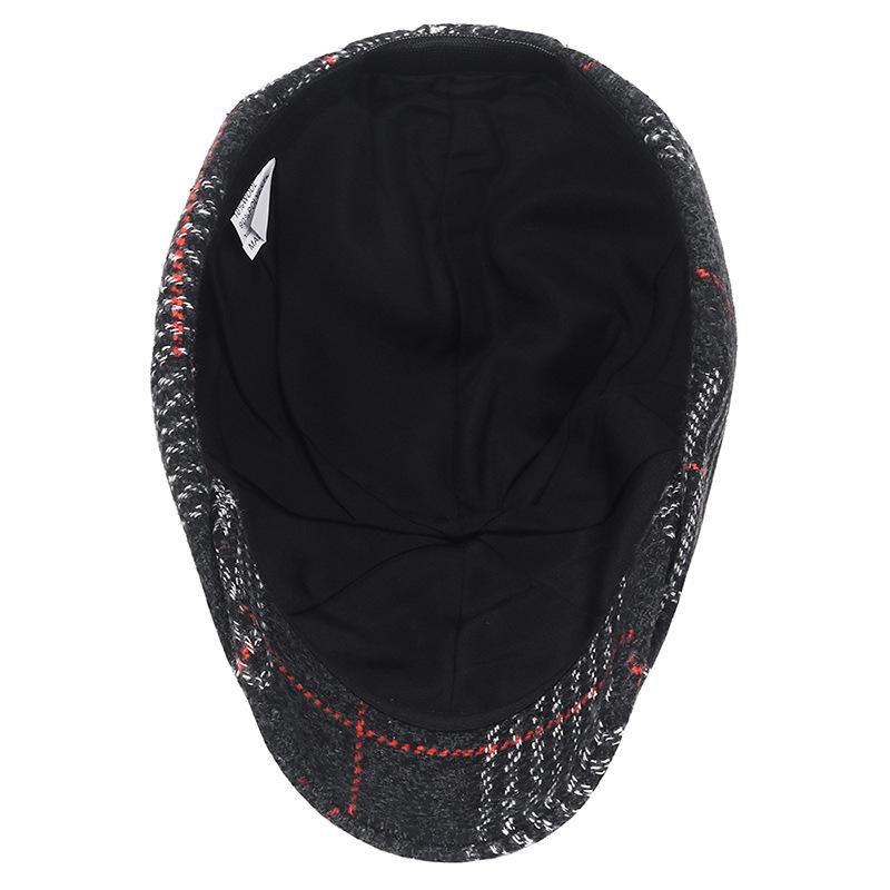 Vintage Plaid Newsboy Hat - Stylish Color Block Design, Ultra-Lightweight, Classic Berets & Painter Cap Style - Rich Brown, Unisex for Women & Men