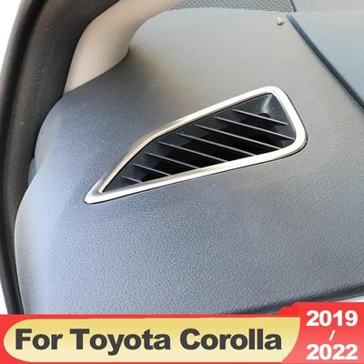 Pro Toyota Corolla E210    2022 12. Nerezový kryt A-sloupku auta Mřížka výstupu vzduchu Ozdobný kroužek Rám Samolepky Příslušenství