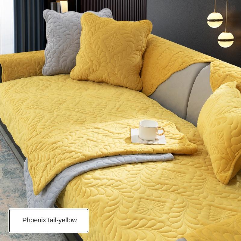 

Подушка для дивана, универсальная кожаная нескользящая скандинавская простая утолщенная подушка на четыре сезона, зимняя плюшевая подушка, чехол на спинку, полотенце 70*70cm