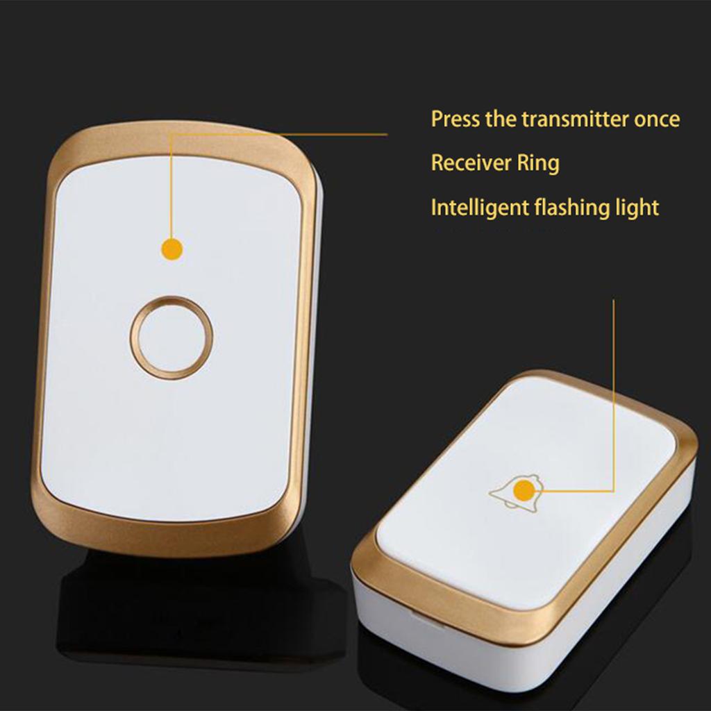 Outdoor Doorbell Wireless Doorbell Outdoor LED Wireless Doorbell Intelligent Wireless Communication Digital Music Doorbell