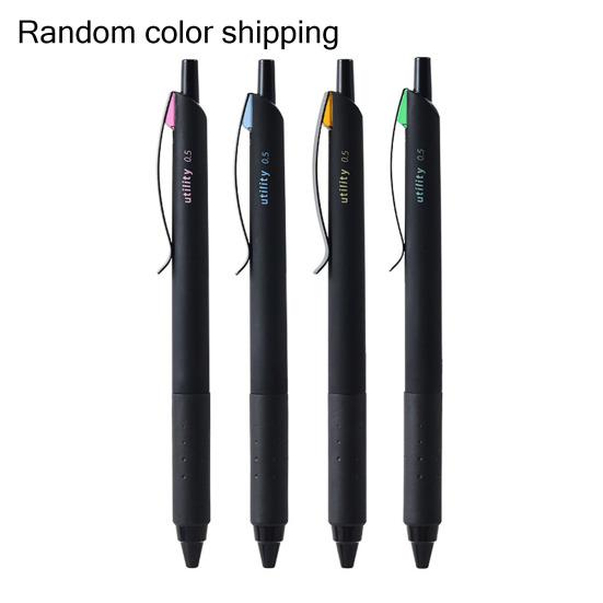 Gel Pen Quick-Dry Black Ink 0.5mm Smooth Writing Pen for Exams Office Non-Slip Grip Silent Click Retractable Pen for Library Classroom