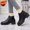 Fashion Ankle Boots for Women Autumn Winter Black Leather Round Toe Work Booties Y2k High Quality Goth Sale Pu Hot 39 Woman Short Shoes