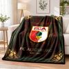 FC Augsburg FC Printed Flannel Blanket Warm Comfort Bed Throw For Indoor Home Decoration