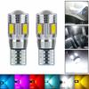 2X vícebarevný vůz T10 5630 6SMD Canbus 194 W5W Auto směrovka Boční světlo SPZ Kufr Parkovací LED kopulovité světlo na čtení