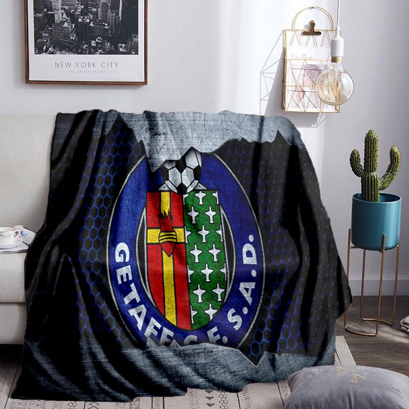 Getafe Crest Design Throws Blanket Flannel Blankets Plush for Couch Bed Gifts for Men Women Travel picnic blanket Christmas fan gifts