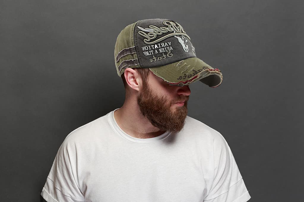 [YULOONG] Retro Cotton Baseball Cap Denim Retro Sun Cap Embroidery Classic Casual Sports Hip Hop Cap Suitable for Men and Women Adjustable