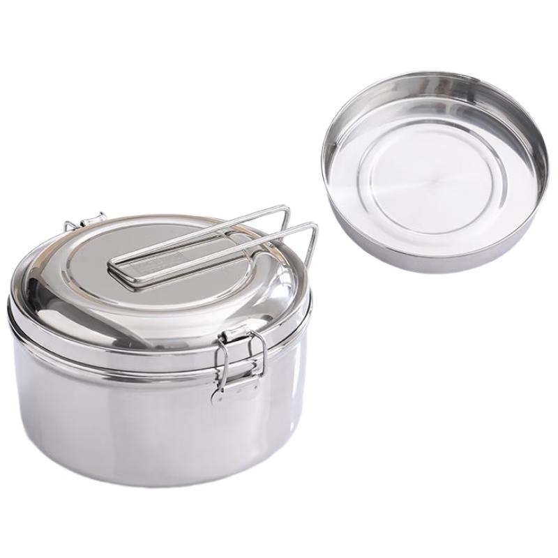 HANDUNYOU 316L Stainless Steel Round Lunch Box