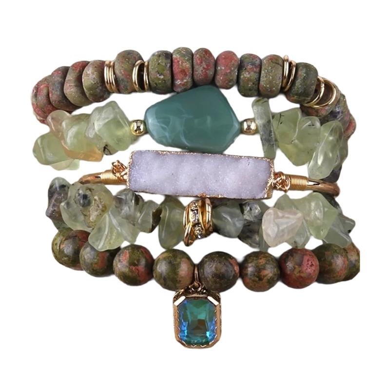 Handmade Natural Stone Bracelet Beads Bracelet Adjustable Bracelet Unisex Charm Bracelet Suitable for All Wrist Sizes