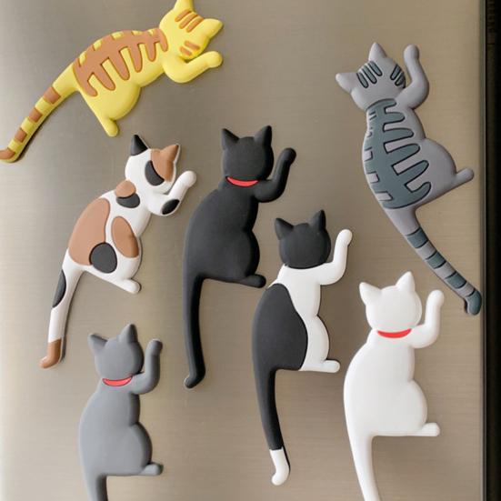 Creative Fridge Hook Cartoon Animal Shape Cat Tail Refrigerator Magnet Sticker for Home