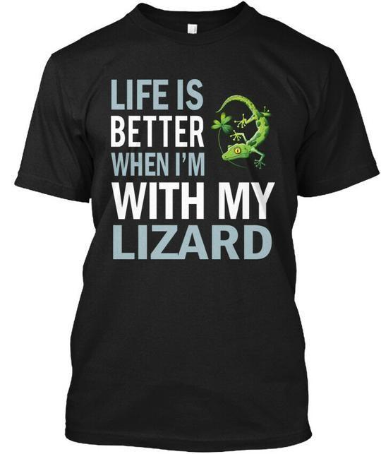 With Lizard Life Better K T-Shirt Made in the USA Size S to 5XL 4XL