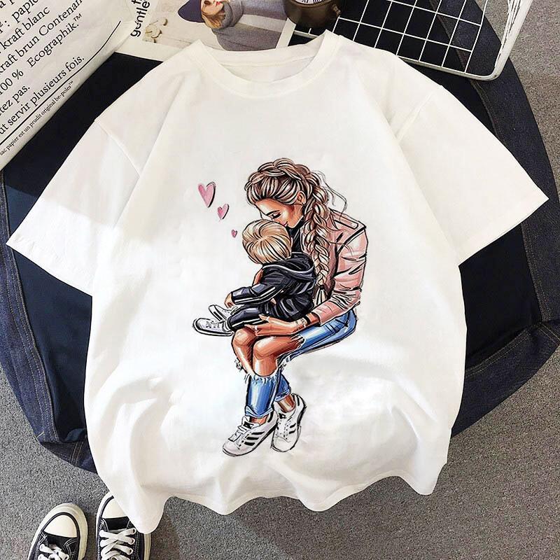 Mother Kids Kids T-shirts Girls Summer New Super Mom Dad Clothes Baby T Shirts Children Cute Sleeve Clothing Graphic T-shirt Tee
