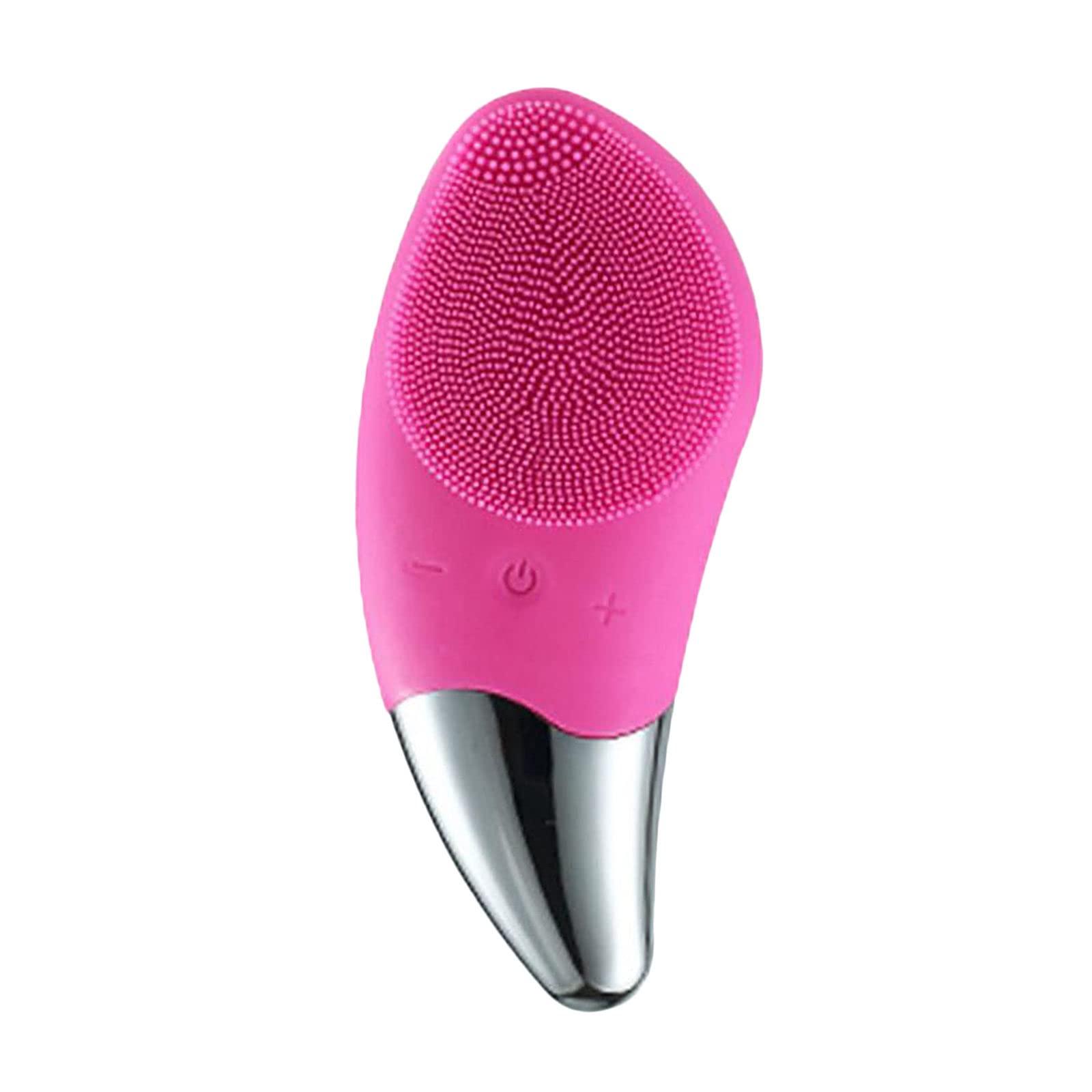 

USB Перезаряжаемая Силиконовая Щетка для Умывания Лица, 6 Звуковых Режимов Ухода за Кожей и Отшелушивания, Обеспечивает Лучшее Впитывание Косметических Средств красный