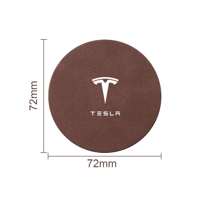1/2pcs Car Anti Slip Insert Cup Coasters Car Accessories For Tesla Model 3 Model X S 2016-2020 Decals TM3 TMX TMS Decal