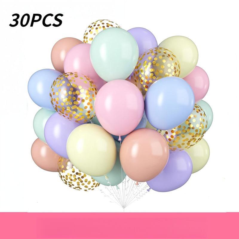 10 Zoll 30 Stück Glitzerpapier-Schnipsel Ballon-Set Dekoration Ballons Weihnachten Halloween Geburtstag Feiertag