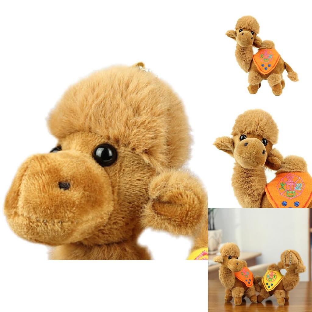 Adorable Desert Camel Plush Toy Soft Stuffed Animal Souvenir For Kids 15cm Pp Cotton