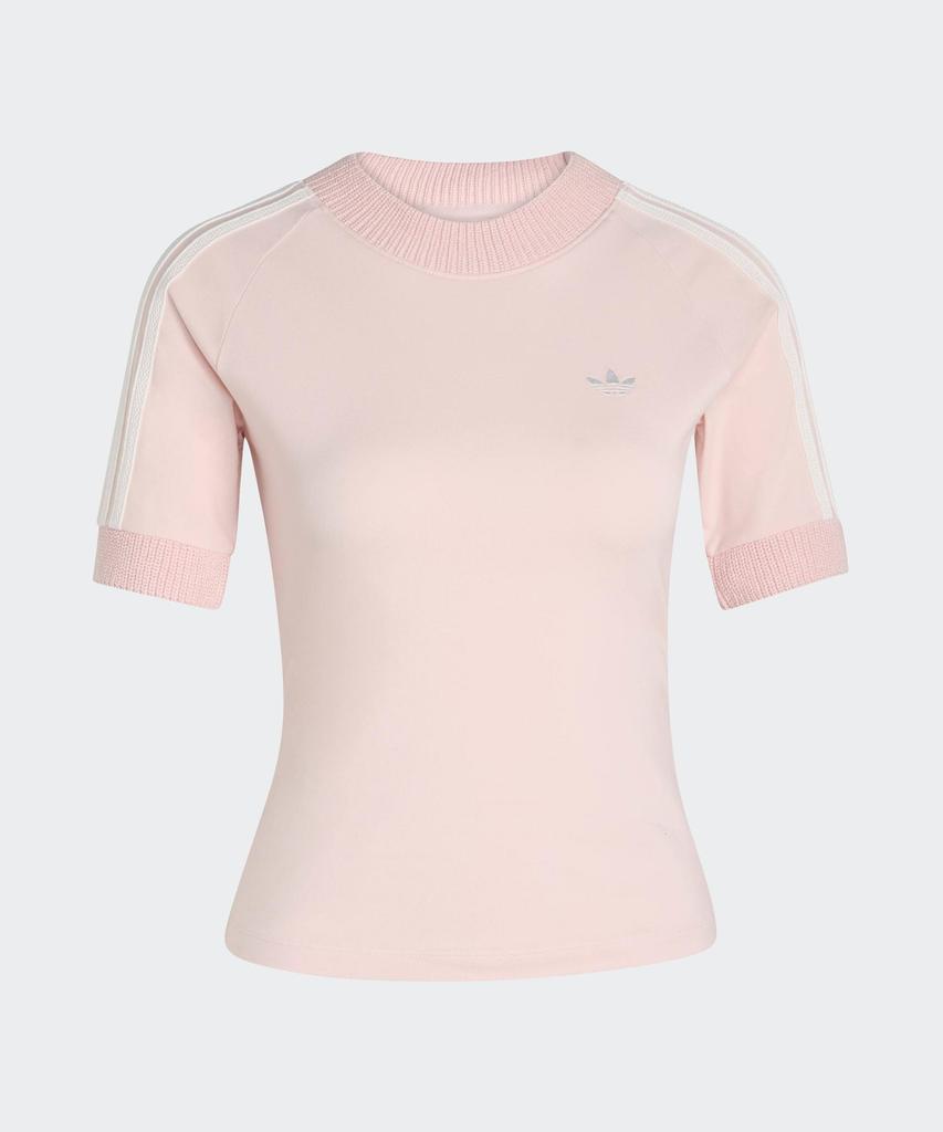 adidas Cali Knit Crochet Detail T-Shirt - Sandy Pink / Kd4317