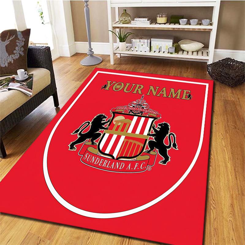 Sunderland Association Football Club Custom Name Carpet Rug For Living Room Bedroom Home Sofa Decoration Kids Play Nonslip Floor Mat