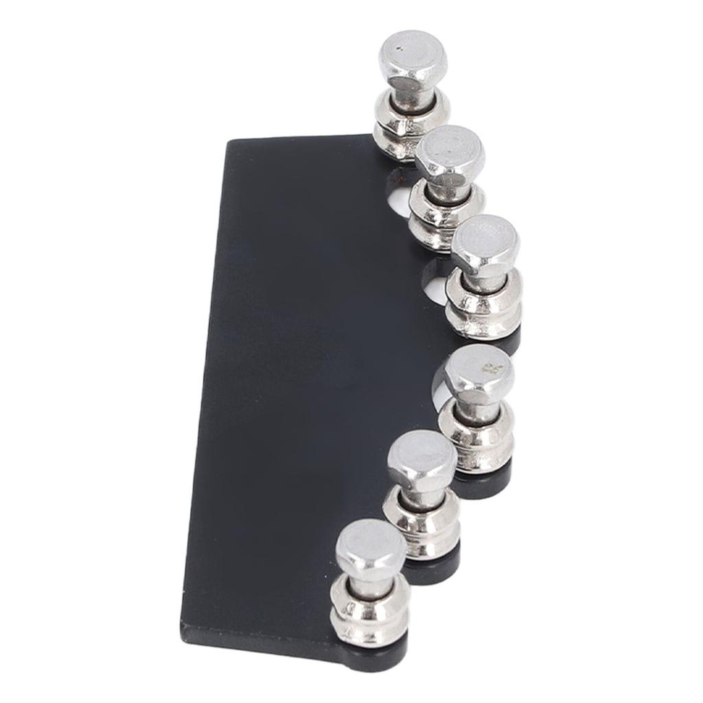 Folk Guitar String Tuning System Metal Guitar Ferrule Bridge Tuning Device for Tone Volume Sustain Improvement Black