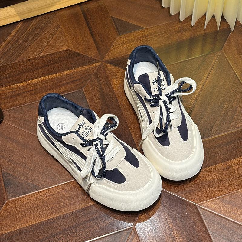 6 College Style Casual Sports Women's New Platform Autumn Color Matching Board Shoes Women