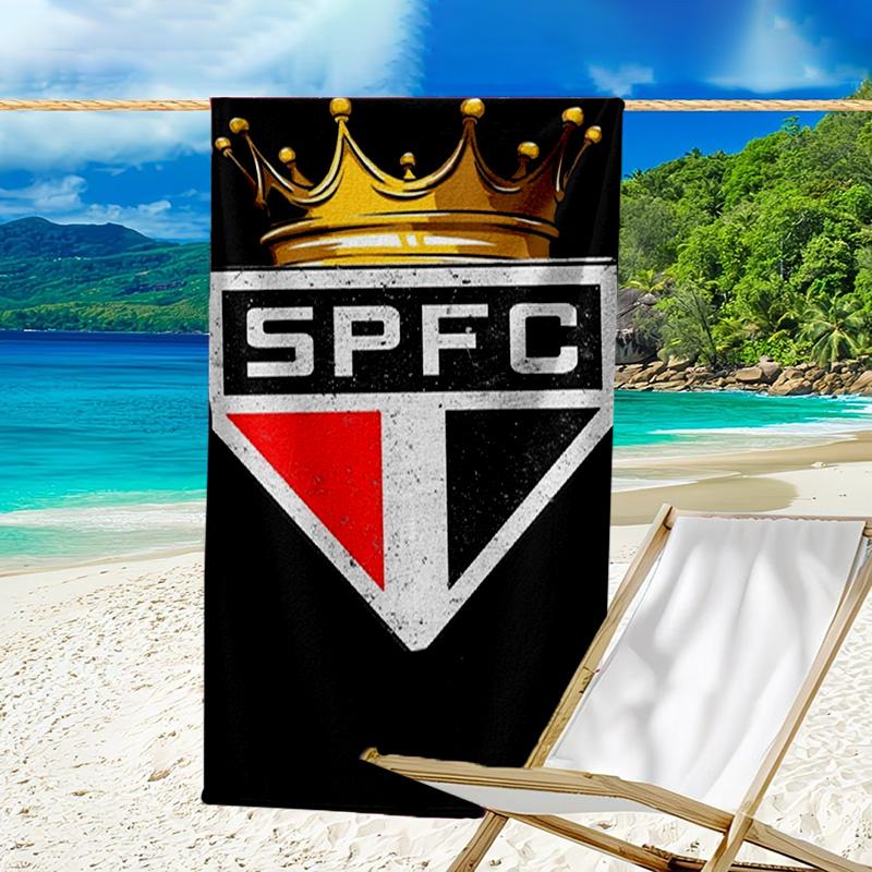 Pau-lo Fc Emblem Printed Beach Towel, Super Soft Microfiber, Perfect Gift Birthday, for Pool, Beach, Travel, for Family and Friends