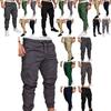 Mens Urban Fashion Slim Fit Zipper Shirring Twill Cargo Jogger Pants In Premium Quality Cotton Blend