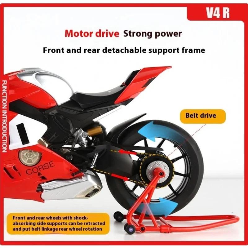 For Ducati V4s Ignite Start Smoke Effect 1:6 Panigale Alloy Motorcycle Simulation Model Large Decorative Item