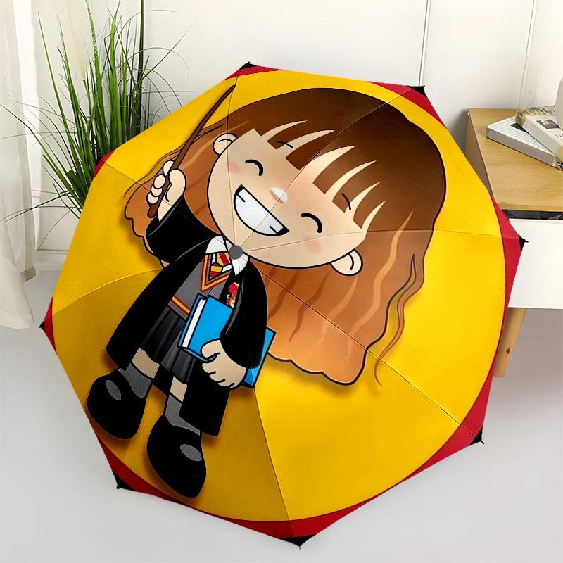 

1pc Harry Potter Inspired Character Umbrella with Plastic Handle,Cartoon Pattern,Suitable for All Seasons Multi-functional Umbrella526