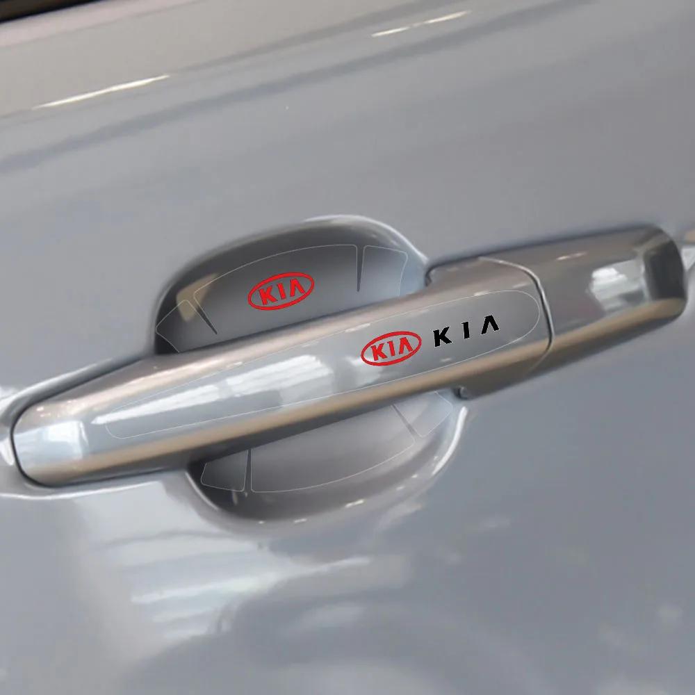 QAXS4 4/8Pcs Transparent Car Door Handle Protective Film Stickers For KIA Sportage Niro Rio Ceed Cerato Soul K6 Sorento Picanto Optima