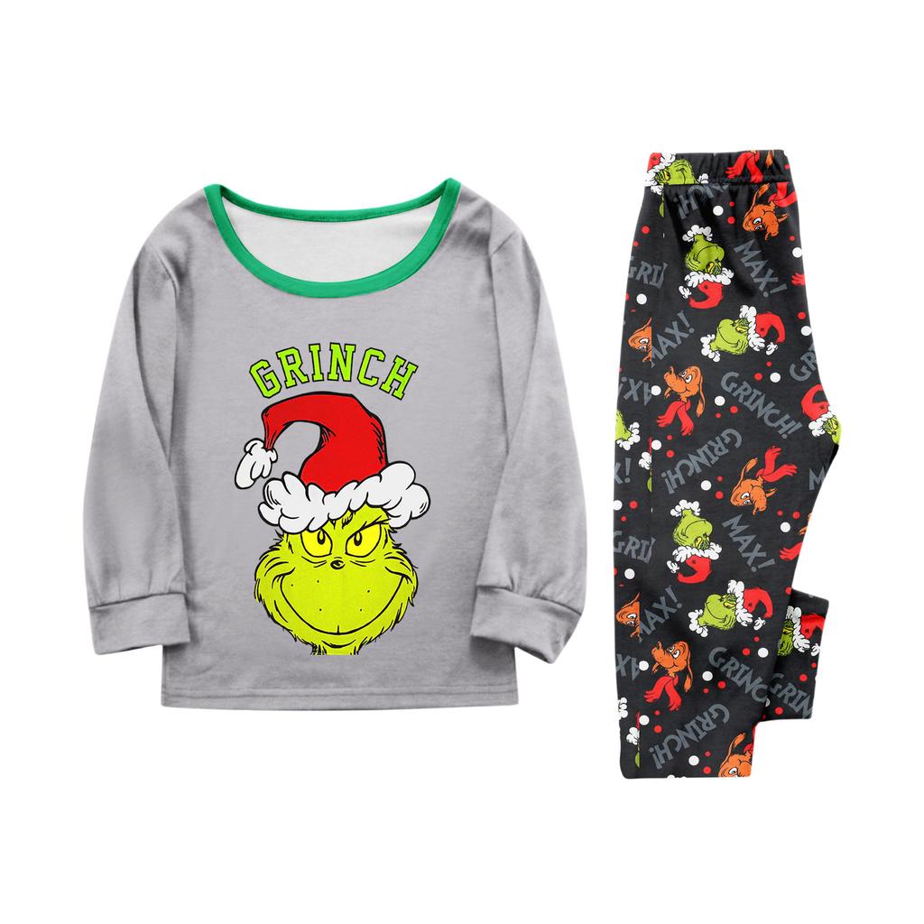 Parent-child Christmas Print Home Suit Long-sleeved Top And Pants