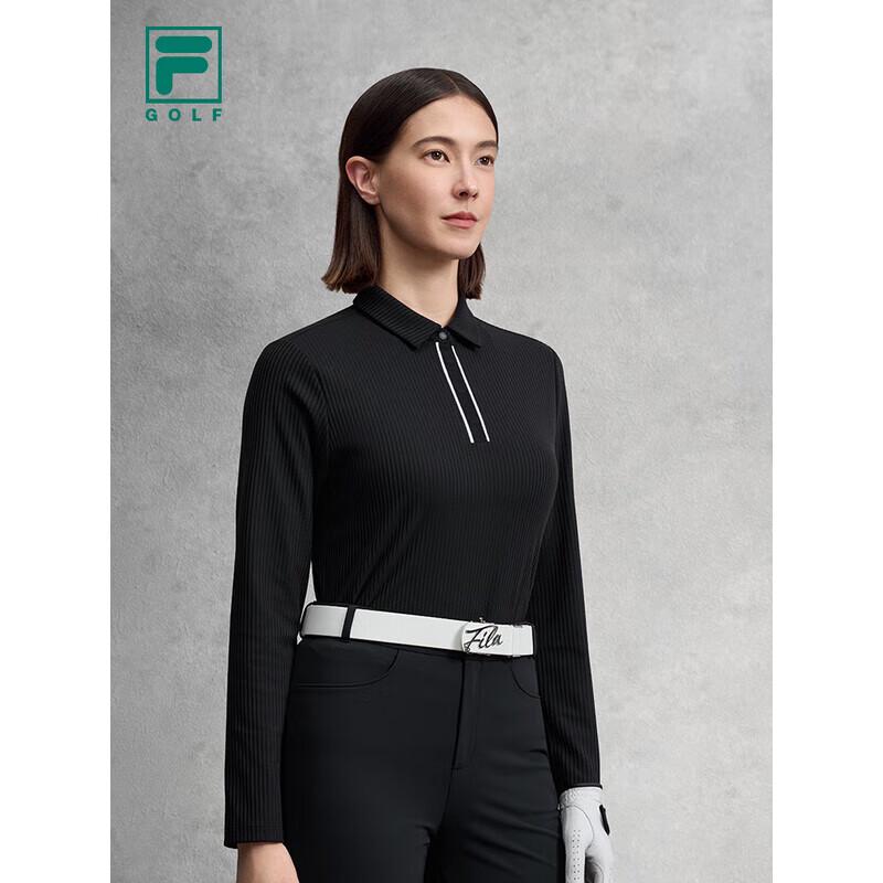 FILA Women s Knit Long Sleeve Golf Polo Shirt L