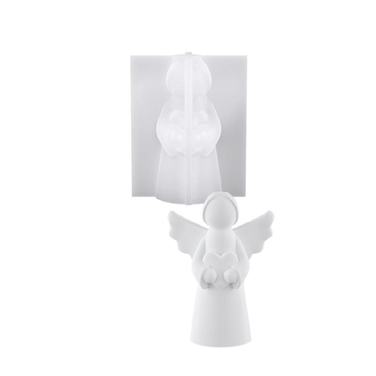 

Angel Wing Statue Silicone Candle Molds Food Grade Silicones Mould Easy Demodling for Epoxy Resin Candle Soap Making