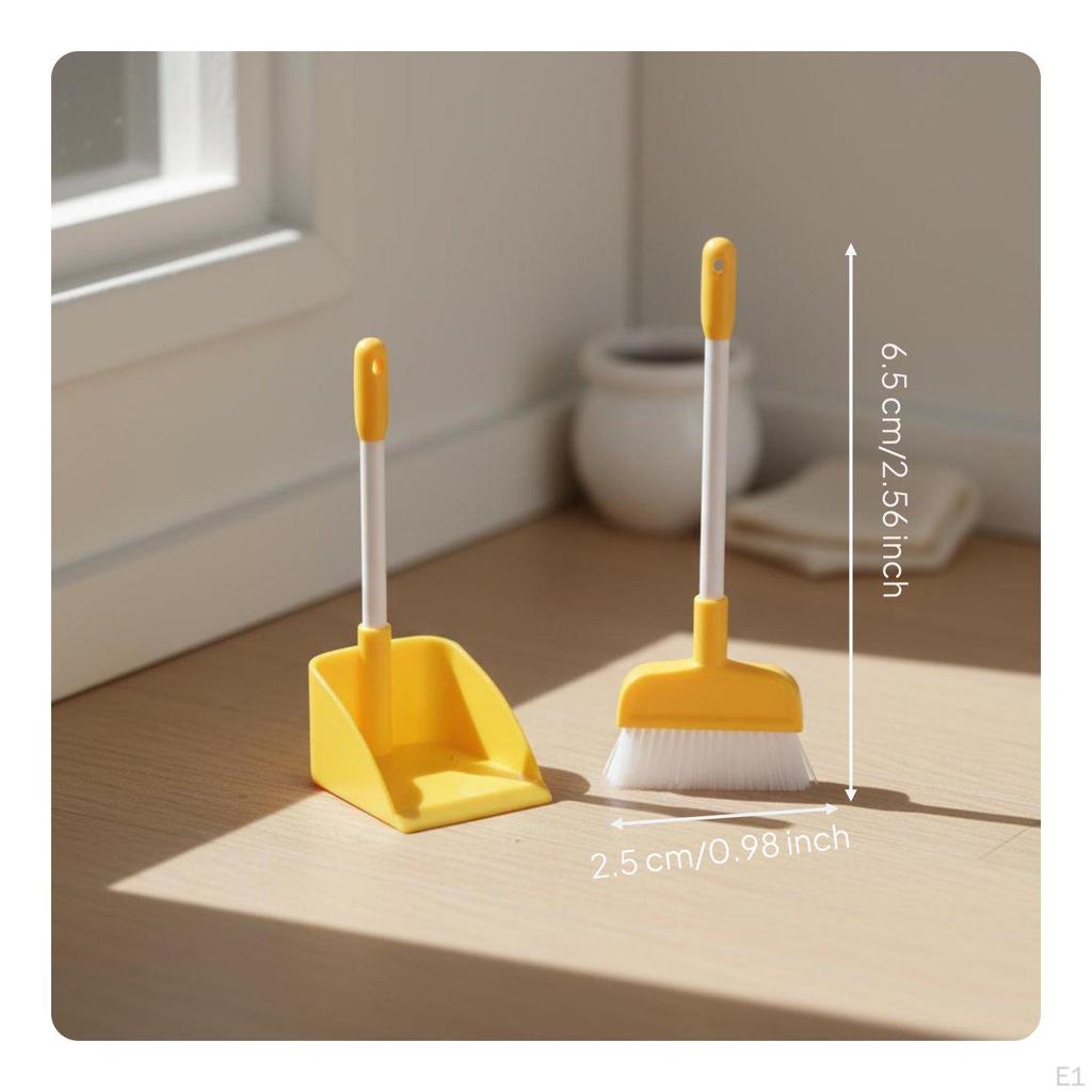Dollhouse Cleaning Tools Scene Prop Miniature Tool Set Versatile Decoration Broom