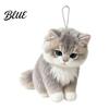 High Elastic Cotton Plush Simulation Cat Doll Keychain, Soft Skin Friendly Stuffed Animal Decorative Toy Pendant, Kitten Plushie Bag Charm for