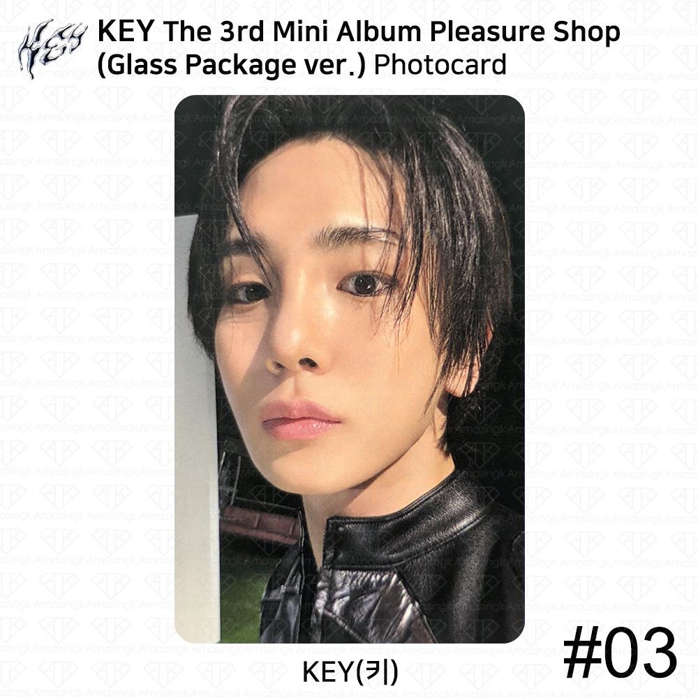 SHINee KLÍČ 3. Mini Album Pleasure Shop Oficiální Fotokarta SMini Skleněný Obal