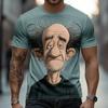 Funny Cartoon Character 3D Print Men's T Shirt Casual O-neck Loose Short Sleeve Tops Hip Hop Trend Street Tees Summer T-shirts