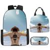 ONE PIECE one piece zaino scolastico zaino Luffy Studenti della scuola primaria e secondaria Zaino di grande capacità Borsa per il pranzo per bambini