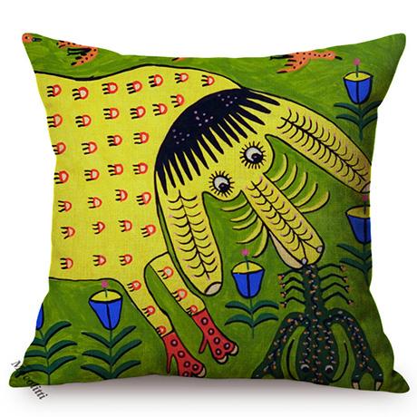 Modern Abstract Animal Oil Painting Art Style Living Room Sofa Cushion Cover Funky Artwork Chair Decorative Pillow Case Cojines