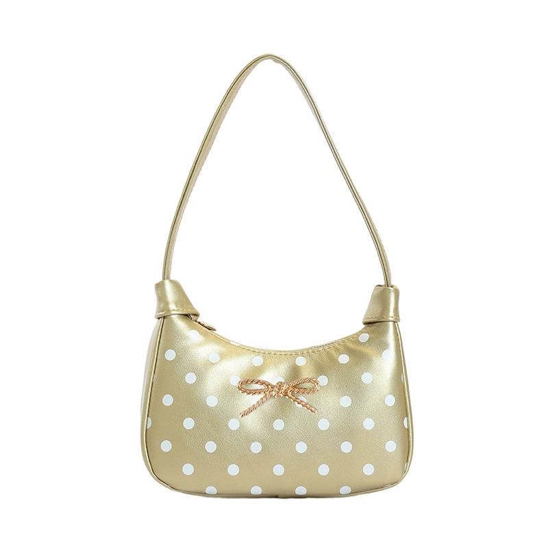 Girls' Underarm Bag - Knitted Bow Embroidered Children's Handbag - Coin and Accessory Bag