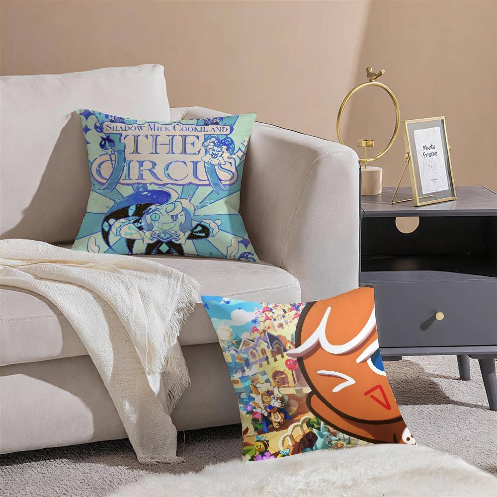 Hot Game C-Cookie Run Kingdom-MT Pillow Case Comfort Sofa Bed Silky Elegant Invisible Zipper Decorative Cushion Cover