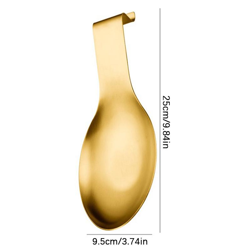 

Ложка з нержавіючої сталі у формі риби, затискач для їжі, горщик, ложка, лоток, лоток для полиць, тримач кухонного посуду, готельний ресторан золотий
