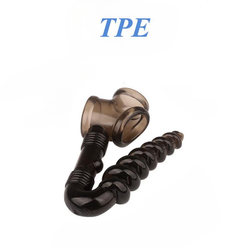 Male Anal Butt Plug Beads Prostate Massager With Scrotum Binding Chastity Cage G spot Penis Cock Sex Rings Sex Toys For Men