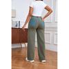 Patchwork Design Wide-Leg Jeans for Women 2026 New Slim-Fit Slimming Color-Block Long Pants