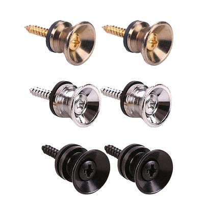 2-16pcs Guitar Pegs for Acoustic Electric Bass Ukulele Guitar Strap Buckle Button Lock Pins Metal End Locking Parts Accessories