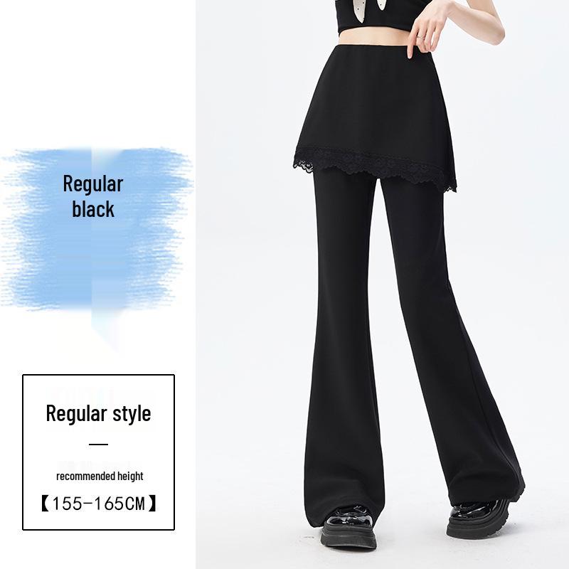 

Women s High-Waisted Micro-Flare Slit Pants - Spring/Summer 2026, Slimming Casual Floor-Length Sweatpants 2XL